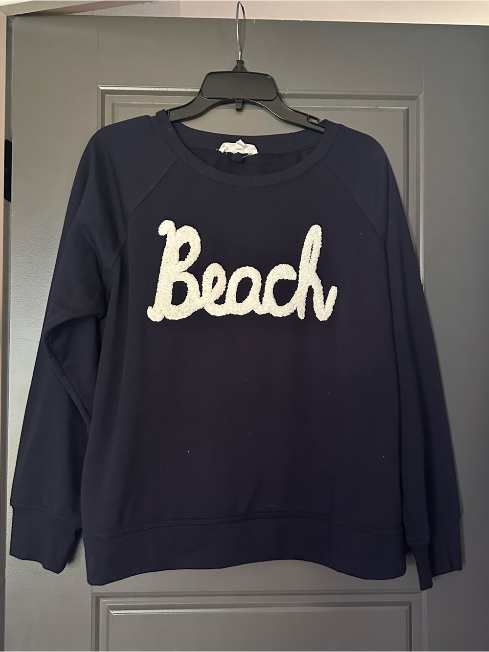 Workshop Republic Clothing Navy Sweatshirt with Cream Tag